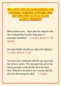 Southwest Airlines &lpar;SWA&rpar; Flight Attendant Test One 2026-2027&colon; Complete Exam Questions & Verified Answers &vert; Latest Update