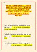 New Jersey &lpar;NJ&rpar; Tax Assessor Exam 2026-2027&colon; Complete Study Guide with Practice Questions & Verified Answers &vert; Latest Edition