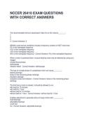 NCCER 26410 EXAM QUESTIONS WITH CORRECT ANSWERS