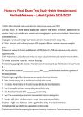 Masonry Final Exam Test Study Guide Questions and Verified Answers &ndash; Latest Update 2026&sol;2027