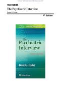 Test Bank - The Psychiatric Interview 4th Edition by Daniel Carlat&semi; 978-1496327710 Chapter 1-34 Complete Guide&period;