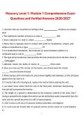 Masonry Level 1&colon; Module 1 Comprehensive Exam Questions and Verified Answers 2026&sol;2027