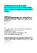 COMD 674 Simucase Oliver- &lpar;SLP&rpar; Intervention Transcript Assessment Results &vert; Latest Update with complete solutions &vert; 100&percnt; Correct&period;&NewLine;