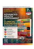 Advanced Health Assessment & Clinical Diagnosis in Primary Care&comma; 7th Edition &ndash; Test Bank&colon; 200&plus; Original Clinical Challenges with Answers & Rationales &vert; FNP&comma; NP&comma; APRN&comma; PA Exam Prep &vert; Updated 2026&ndash;2027