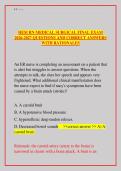 HESI RN Medical-Surgical Final Exam 2026-2027&colon; Complete Study Guide with Questions&comma; Verified Answers & Rationales &vert; Fully Updated Edition