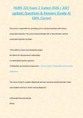 NURS 322 Exam 2 &lpar;Latest 2026 2027 update&rpar; Questions & Answers -Grade A- 100- Correct
