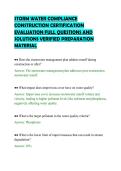STORM WATER COMPLIANCE &NewLine;CONSTRUCTION CERTIFICATION &NewLine;EVALUATION FULL QUESTIONS AND &NewLine;SOLUTIONS VERIFIED PREPARATION &NewLine;MATERIAL 