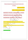 Medical-Surgical Nursing and Nursing Fundamentals &NewLine;concepts