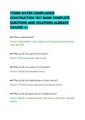 STORM WATER COMPLIANCE &NewLine;CONSTRUCTION TEST BANK COMPLETE &NewLine;QUESTIONS AND SOLUTIONS ALREADY &NewLine;GRADED A&plus;