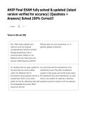 AHIP Final Exam &vert; Complete Practice Questions & Verified Answers Study Guide &vert; Latest 2026 Updated Edition