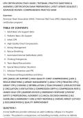 CPR CERTIFICATION STUDY GUIDE &vert; TESTBANK &vert; PRACTICE QUESTIONS &&NewLine;ANSWERS &vert; CERTIFICATION EXAM PREPARATION &vert; LATEST UPDATE 2026&sol;2027 &vert;&NewLine;ADVANCED REVIEW &vert; COMPREHENSIVE PRACTICE EXAM&NewLine;