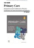 Test Bank for Primary Care&colon; Interprofessional Collaborative Practice 6th Edition by Buttaro All Chapters &lpar;1- 228&rpar; Questions And Answers &period; All Answers Are Correct&period;