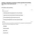 CHAPTER 13&colon; MECHANICAL & ELECTRICAL SYSTEMS QUESTIONS AND ANSWERS &vert; EXAM PREP & STUDY GUIDE 2026&sol;2027