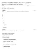 MECHANICAL AND ELECTRICAL SYSTEMS UNIT 15 TEST AND QUIZ REVIEW QUESTIONS AND ANSWERS &vert; EXAM PREP 2026&sol;2027