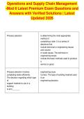 Operations and Supply Chain Management&NewLine;-Mod 8 Latest Premium Exam Questions and&NewLine;Answers with Verified Solutions &vert; Latest&NewLine;Updated 2026&NewLine;