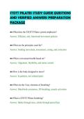 TOTT PILATES STUDY GUIDE QUESTIONS AND VERIFIED ANSWERS PREPARATION PACKAGE
