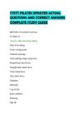 STOTT PILATES UPDATED ACTUAL QUESTIONS AND CORRECT ANSWERS COMPLETE STUDY GUIDE