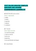 TOTT PILATES UPDATED COMPLETE QUESTIONS AND ANSWERS COMPREHENSIVE LEARNING
