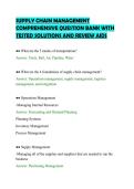 SUPPLY CHAIN MANAGEMENT &NewLine;COMPREHENSIVE QUESTION BANK WITH &NewLine;TESTED SOLUTIONS AND REVIEW AIDS 