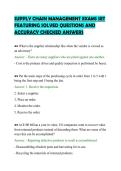 SUPPLY CHAIN MANAGEMENT EXAMS SET &NewLine;FEATURING SOLVED QUESTIONS AND &NewLine;ACCURACY CHECKED ANSWERS 