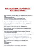 NSG 100 Sherpath Test 2 Questions With Correct Answers