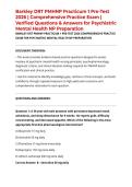 Barkley DRT PMHNP Practicum 1 Pre-Test 2026 &vert; Comprehensive Practice Exam &vert; Verified Questions & Answers for Psychiatric Mental Health NP Preparation