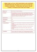 NBME CBSE ACTUAL TEST QUESTIONS AND ANSWERS&NewLine;2024&sol;2025&lpar;Quiz bank with all the correct answers&rpar;Medical examination - 190 Questions and Answers Already&NewLine;Graded A&plus; Premium Exam Tested And Verified