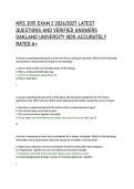 NRS 3015 EXAM 2 2026&sol;2027 LATEST &NewLine;QUESTIONS AND VERIFIED ANSWERS &NewLine;OAKLAND UNIVERSITY 100&percnt; ACCURATELY &NewLine;RATED A&plus; 