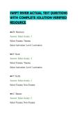 SWIFT RIVER ACTUAL TEST QUESTIONS &NewLine;WITH COMPLETE SOLUTION VERIFIED &NewLine;RESOURCE 