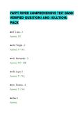 SWIFT RIVER COMPREHENSIVE TEST BANK &NewLine;VERIFIED QUESTIONS AND SOLUTIONS &NewLine;PACK 
