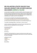 NRS 3016 MIDTERM UPDATED 2026&sol;2027 EXAM &NewLine;OAKLAND UNIVERSITY 100&percnt; ACCURATE QUESTION &NewLine;AND ANSWER &lpar;CORRECTLY SOLVED&rpar;