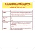 NURS 751 Evidence-Based Article Review &vert; Fetal & Infant&NewLine;Outcomes in Parents with Perinatal Mental Disorders &vert; 2026&NewLine;Updated&period; - 200 Questions and Answers Already Graded A&plus;&NewLine;Premium Exam Tested And Verified