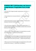 PEARSON RBT EXAM Question and Answer &vert;&NewLine;Comprehensive Preparation Pack &vert; Grade&NewLine;A&plus;
