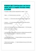 PEARSON RBT EXAM Question and Answer&NewLine;&lpar;2026&sol;2027&rpar; &vert; Complete Revision Guide &vert;&NewLine;A&plus; Verified
