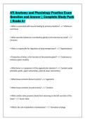 ATI Anatomy and Physiology Practice Exam&NewLine;Question and Answer &vert; Complete Study Pack&NewLine;&vert; Grade A&plus;