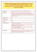 PMHNP Purple Book Appendix B Consolidated Questions and&NewLine;Answers &vert; 2026 PMHNP Certification Exam Review&period; - 200&NewLine;Questions and Answers Already Graded A&plus; Premium Exam&NewLine;Tested And Verified