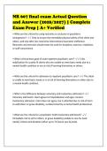 NR 607 final exam Actual Question&NewLine;and Answer &lpar;2026&sol;2027&rpar; &vert; Complete&NewLine;Exam Prep &vert; A&plus; Verified