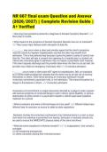 NR 607 final exam Question and Answer&NewLine;&lpar;2026&sol;2027&rpar; &vert; Complete Revision Guide &vert;&NewLine;A&plus; Verified