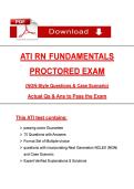 ATI RN Fundamentals Proctored Exam &lpar;2026&rpar; &vert; NGN Nursing Questions&comma; Case Scenarios & Answers&comma; 100&percnt; Verified Graded A&plus;