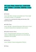 SYG 2000 FINAL EXAM COMPREHENSIVE &NewLine;REVIEW SHEET ACCURATE QUESTIONS &NewLine;AND ANSWERS PREMIUM RESOURCE 