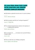 SYG 2000 FINAL EXAM SCRIPT TESTED &NewLine;QUESTIONS AND CORRECT ANSWERS &NewLine;LEARNING MATERIAL 