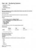CSIS 110 - Week 2 Quiz Lab - Numbering Systems&colon; CSIS 110 Introduction to Computing Sciences &lpar;CSIS110&rpar; Liberty&period;
