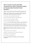 ISSA Corrective Exercise Specialist &NewLine;Advanced Prep&colon; Master Movement Analysis &NewLine;& Neuromuscular Function Practice &NewLine;Questions &NewLine;