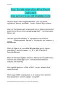 Real Estate Appraisal Final Exam Questions And Answers Latest Update 2024&period;