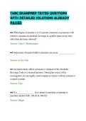 TABC EXAMPREP TESTED QUESTIONS &NewLine;WITH DETAILED SOLUTIONS ALREADY &NewLine;PASSED 