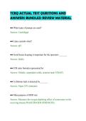 TCEQ ACTUAL TEST QUESTIONS AND &NewLine;ANSWERS BUNDLED REVIEW MATERIAL