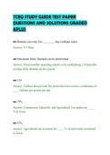 TCEQ STUDY GUIDE TEST PAPER &NewLine;QUESTIONS AND SOLUTIONS GRADED &NewLine;APLUS 