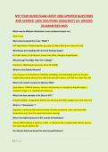 NYC TOUR GUIDE EXAM LATEST 2026 UPDATED QUESTIONS &NewLine;AND VERIFIED 100&percnt; SOLUTIONS &lpar;2026&sol;2027&rpar; &vert;A&plus; GRADED &NewLine;&vert;GUARANTEED PASS
