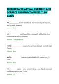 TCEQ UPDATED ACTUAL QUESTIONS AND &NewLine;CORRECT ANSWERS COMPLETE STUDY &NewLine;GUIDE 