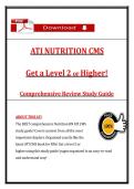 ATI Nutrition CMS Study Guide PDF &lpar;2026&rpar; &vert; Level 2&plus; Review & Exam Success Guide&comma; 100&percnt; Verified Graded A&plus;